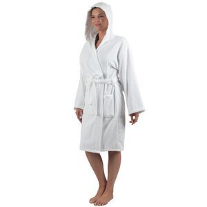 Alpine Swiss Stacy Women Hooded Bathrobe Cotton Terry Cloth Robe for Women Super